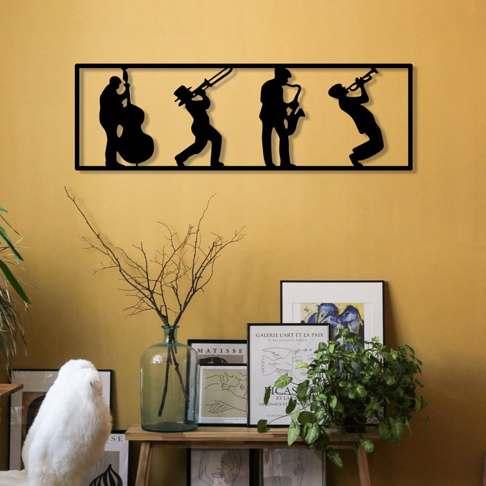 Wallity Faraza Escultura de Pared de Metal Negra Wallity Faraza Escultura de Pared de Metal Negra